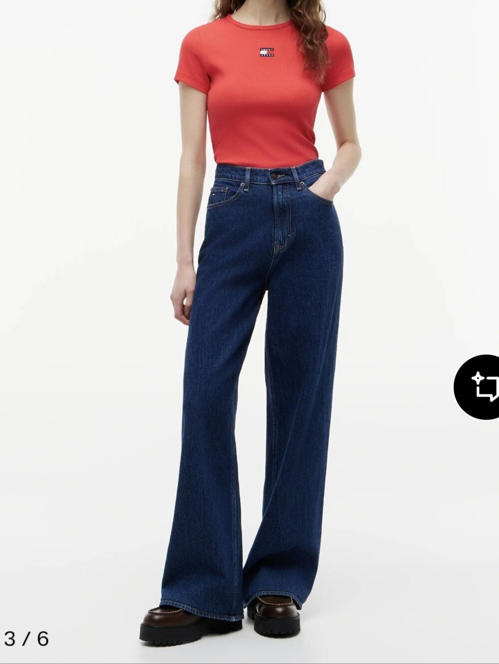 Very Dark Wide Leg Jeans